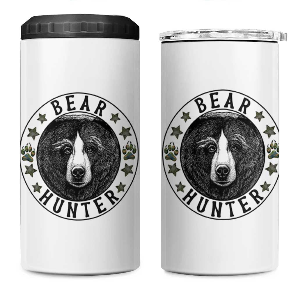 Bear Hunter 4 in 1 Can Cooler Tumbler Funny Hunting Season Gift - Wonder Print Shop
