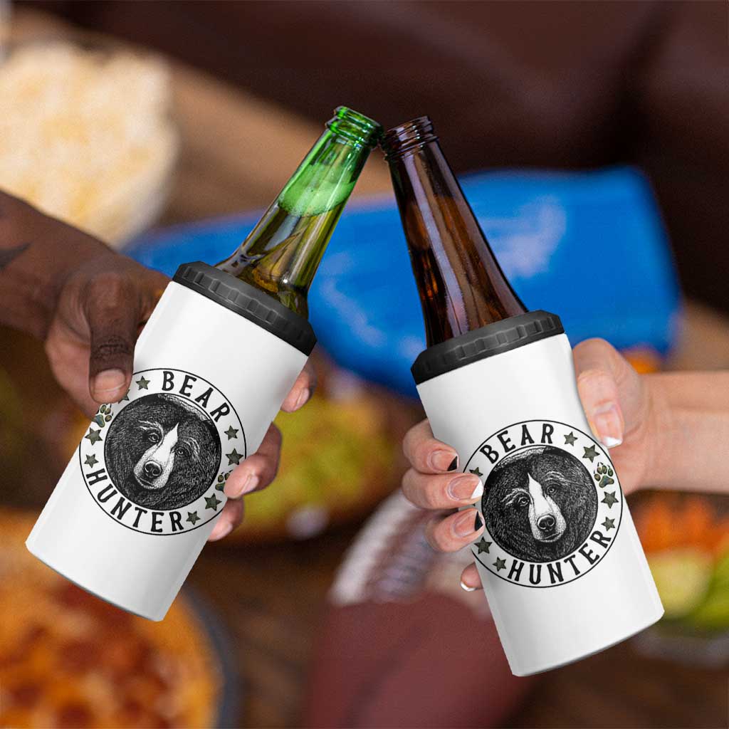 Bear Hunter 4 in 1 Can Cooler Tumbler Funny Hunting Season Gift - Wonder Print Shop