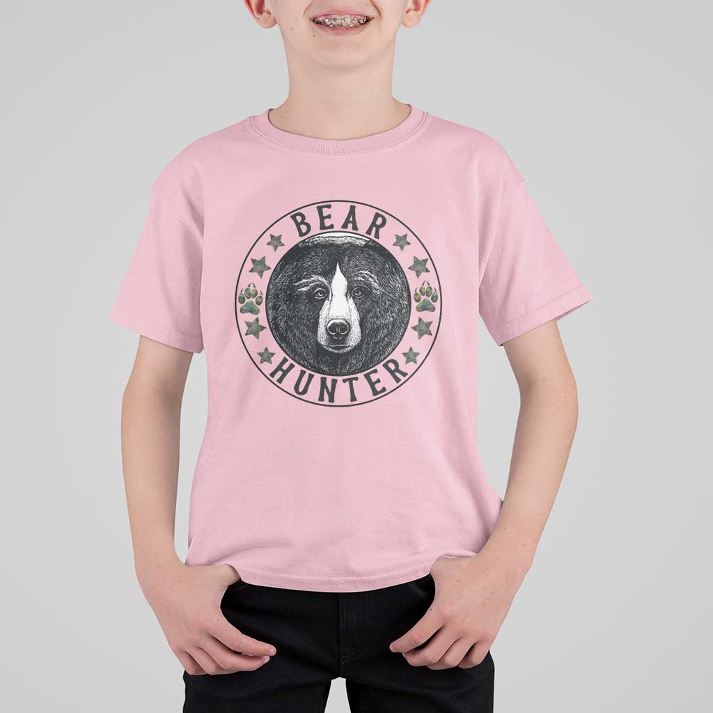 Bear Hunter T Shirt For Kid Funny Hunting Season Gift - Wonder Print Shop