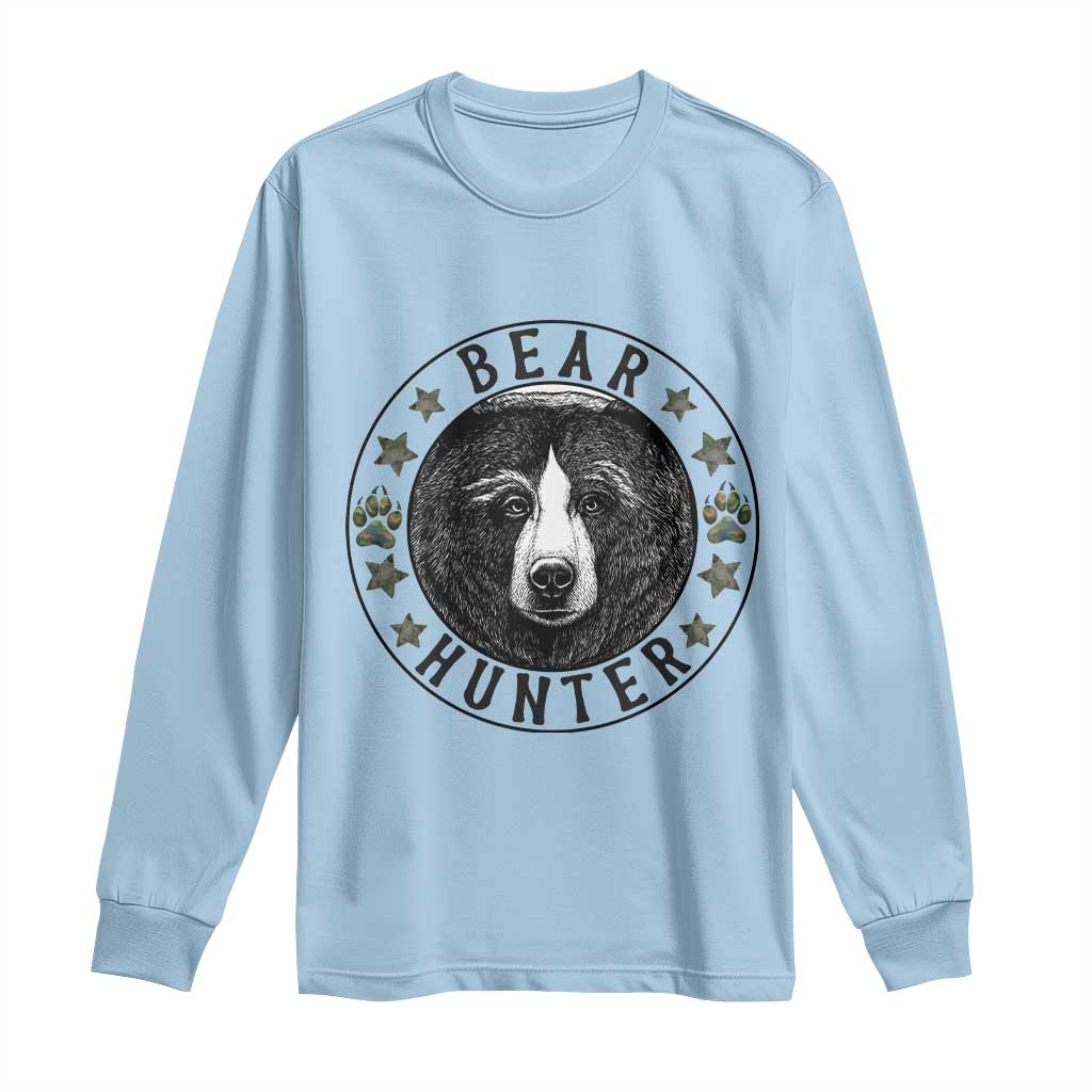 Bear Hunter Long Sleeve Shirt Funny Hunting Season Gift - Wonder Print Shop