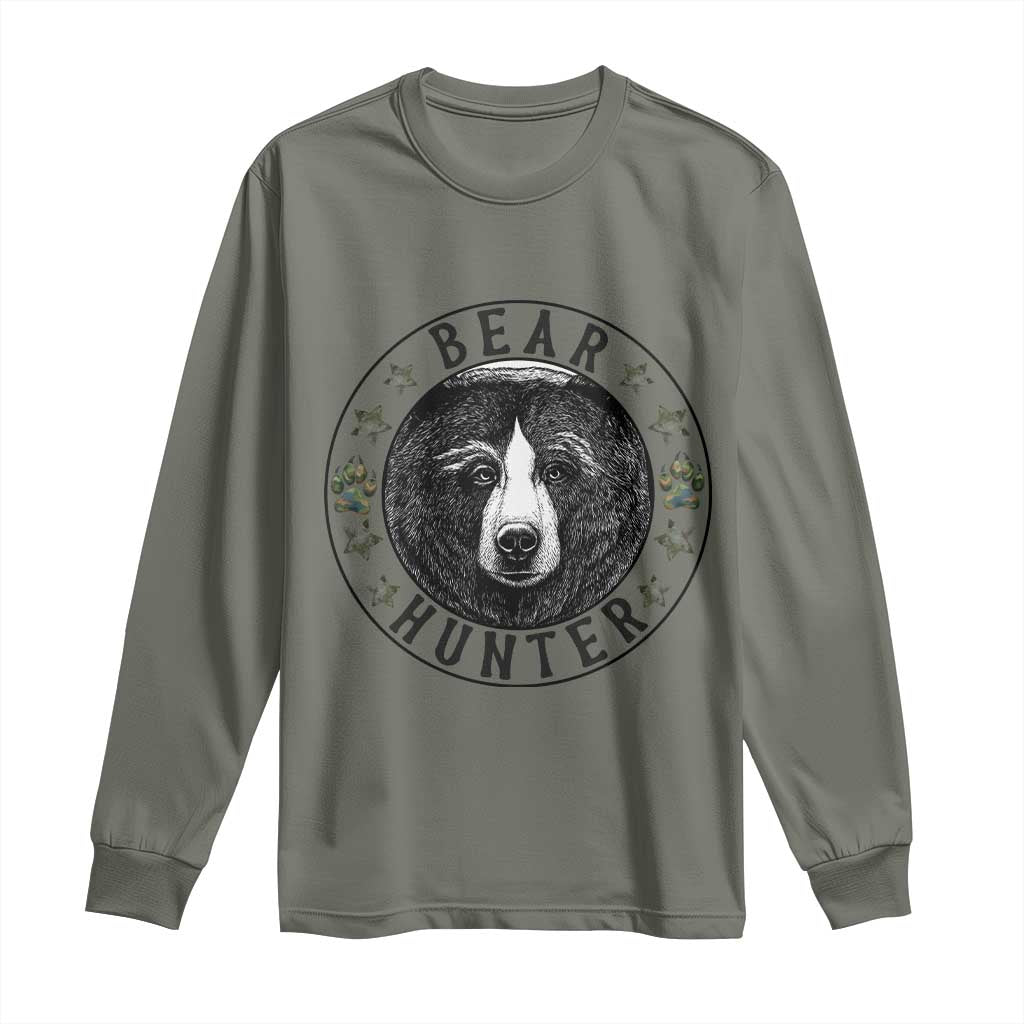 Bear Hunter Long Sleeve Shirt Funny Hunting Season Gift - Wonder Print Shop