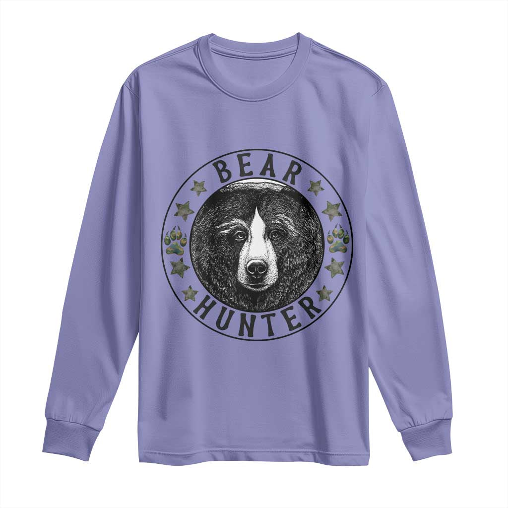 Bear Hunter Long Sleeve Shirt Funny Hunting Season Gift - Wonder Print Shop