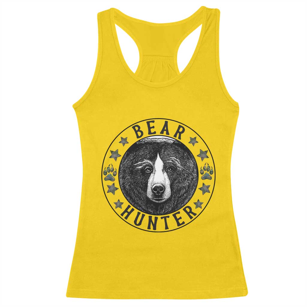 Bear Hunter Racerback Tank Top Funny Hunting Season Gift - Wonder Print Shop