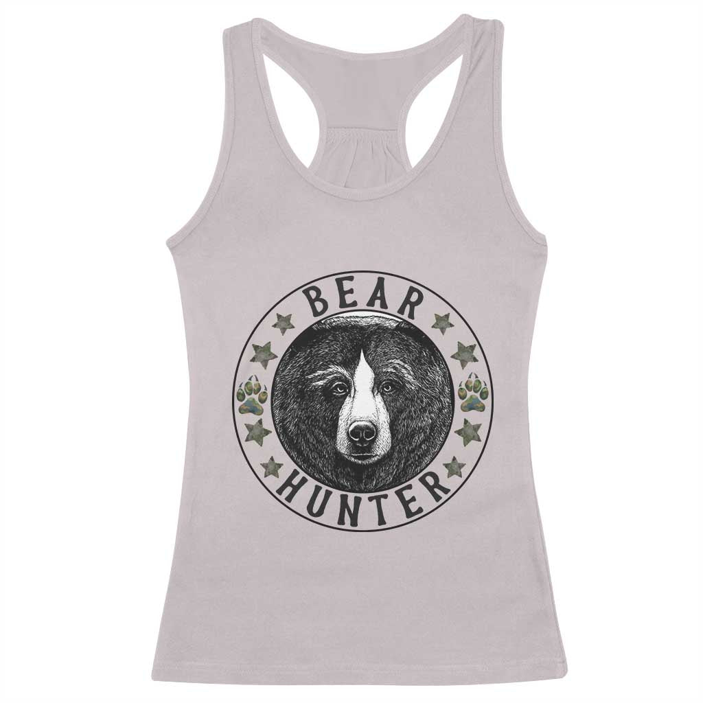 Bear Hunter Racerback Tank Top Funny Hunting Season Gift - Wonder Print Shop