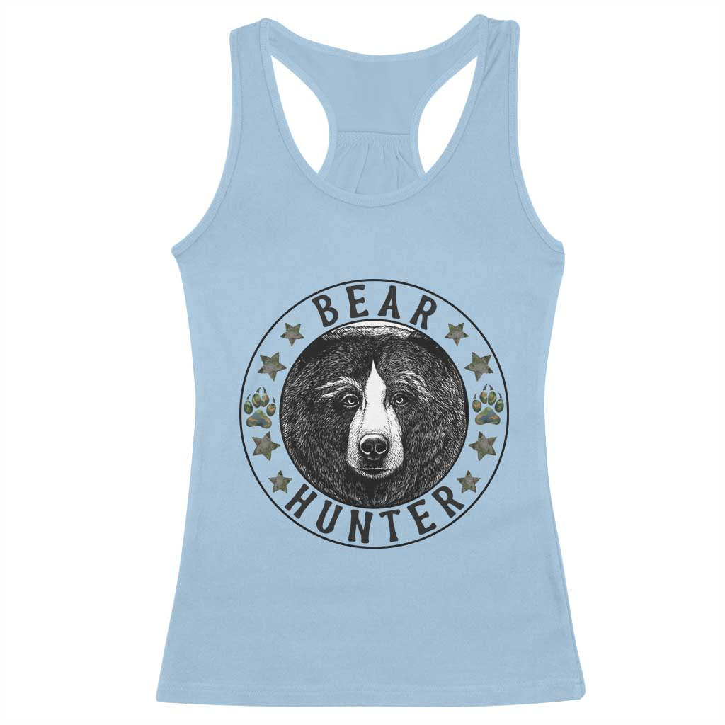 Bear Hunter Racerback Tank Top Funny Hunting Season Gift - Wonder Print Shop