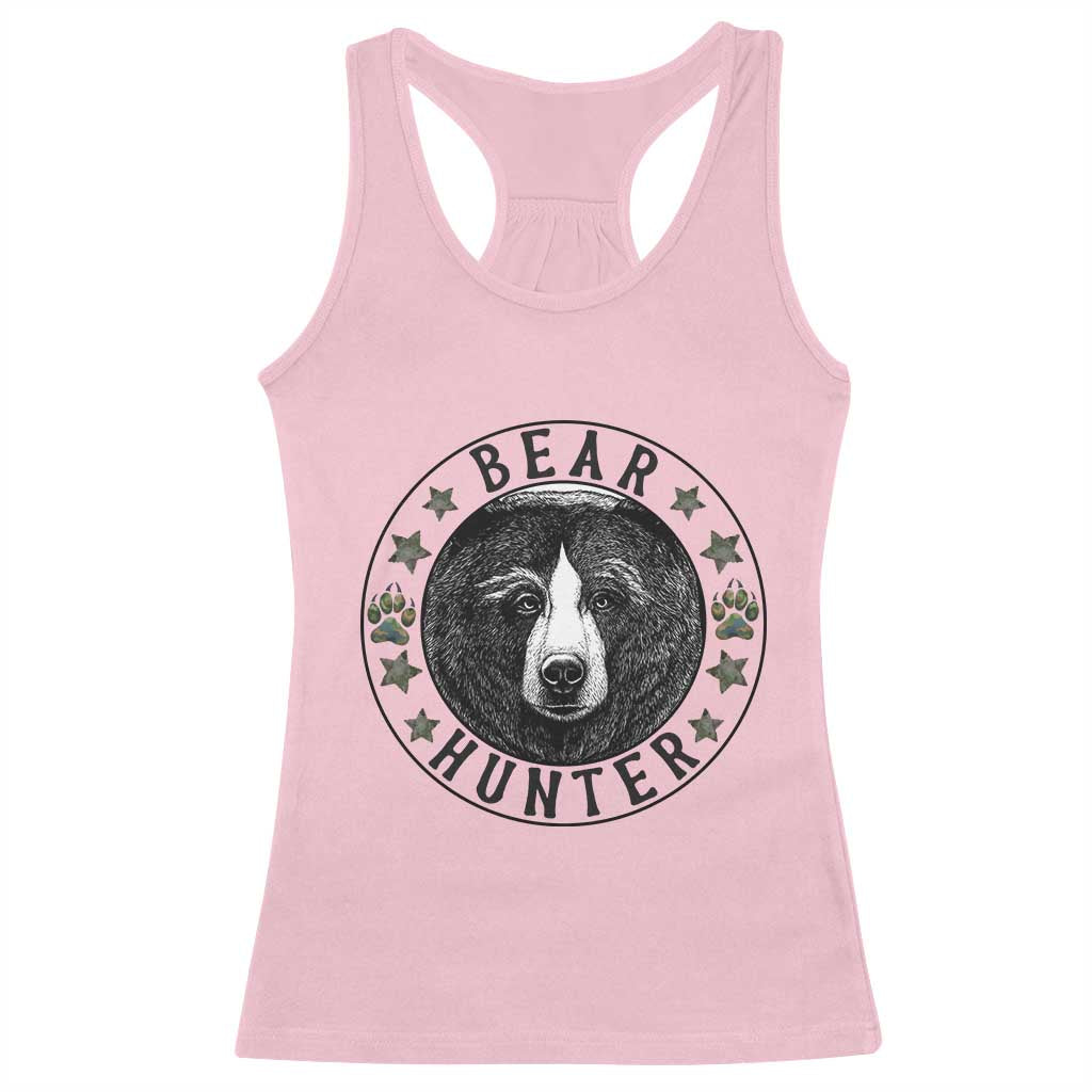 Bear Hunter Racerback Tank Top Funny Hunting Season Gift - Wonder Print Shop
