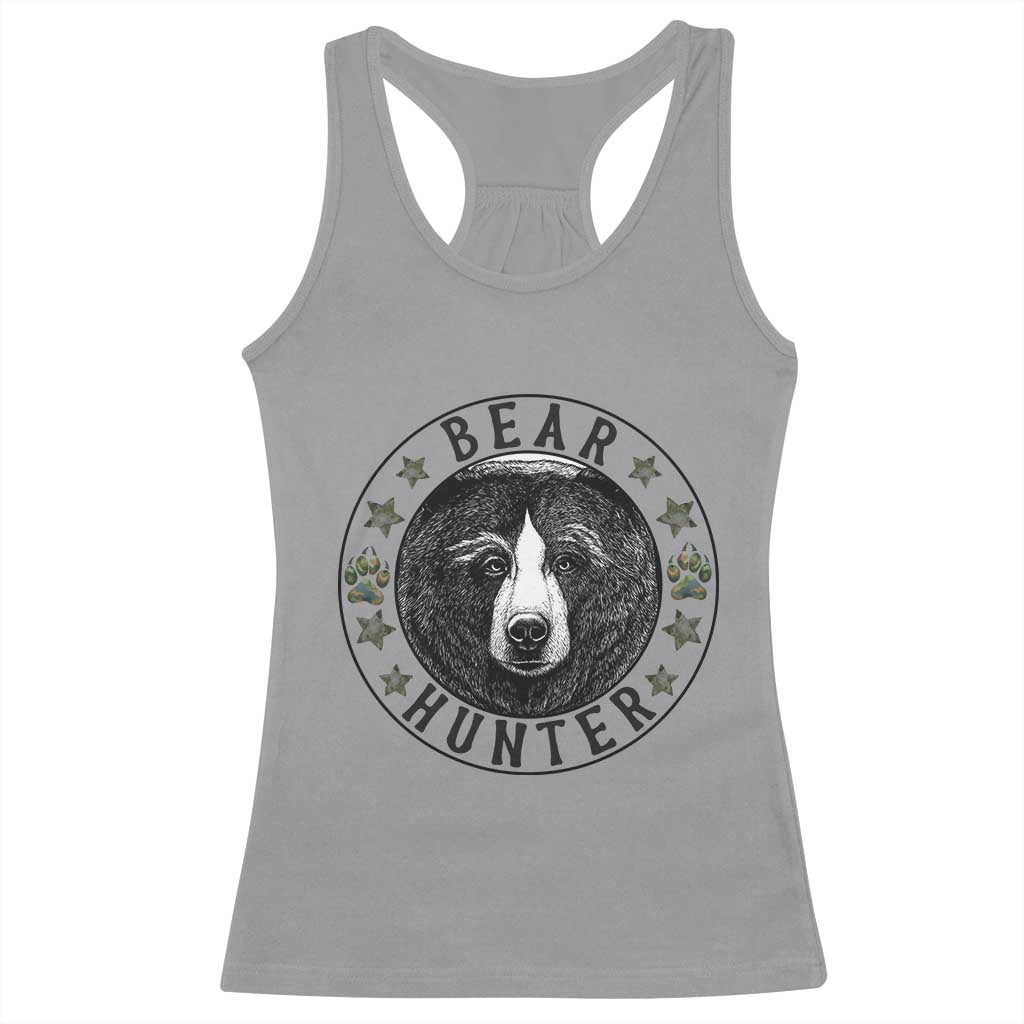 Bear Hunter Racerback Tank Top Funny Hunting Season Gift - Wonder Print Shop
