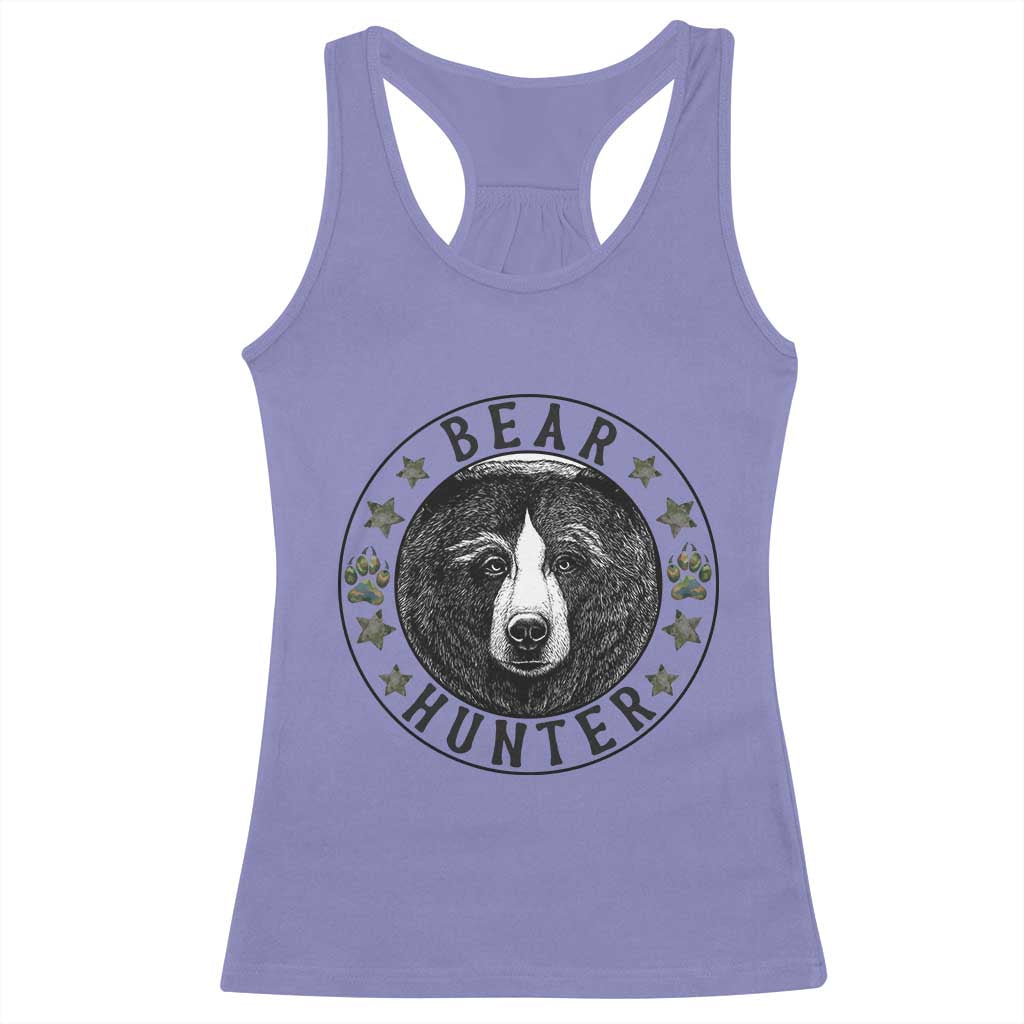 Bear Hunter Racerback Tank Top Funny Hunting Season Gift - Wonder Print Shop
