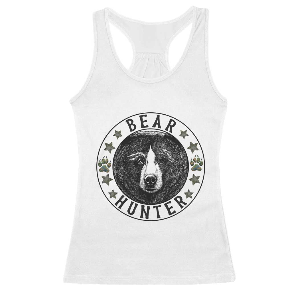 Bear Hunter Racerback Tank Top Funny Hunting Season Gift - Wonder Print Shop