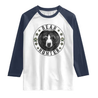 Bear Hunter Raglan Shirt Funny Hunting Season Gift - Wonder Print Shop
