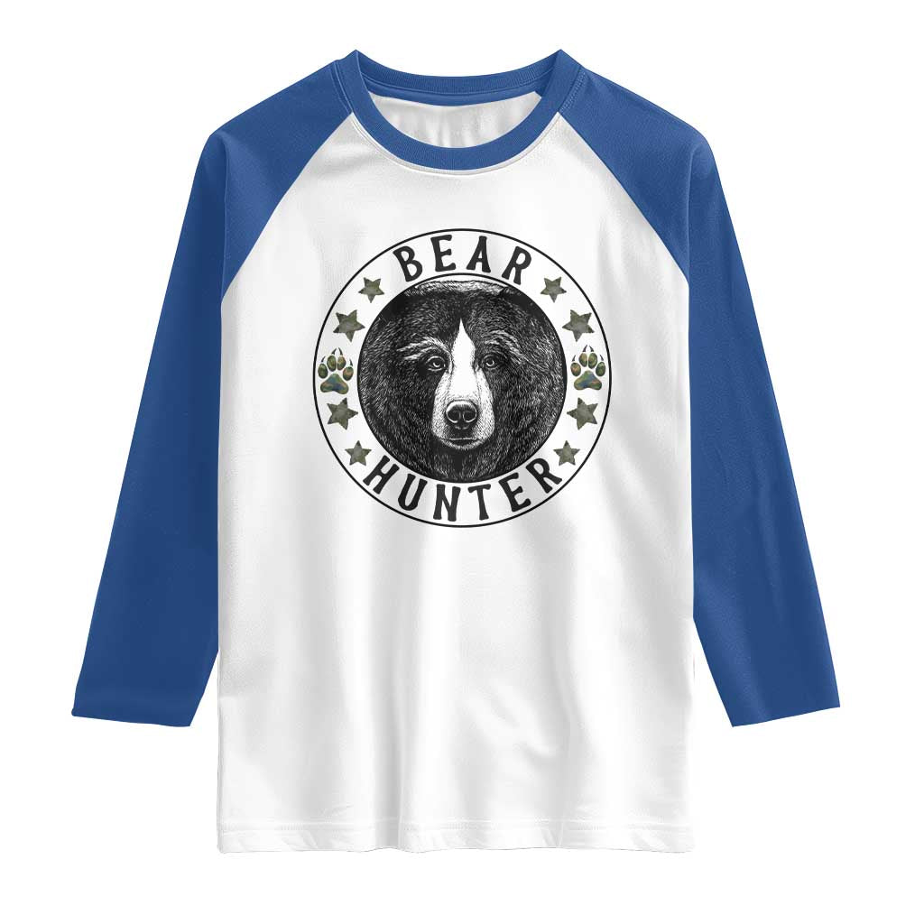 Bear Hunter Raglan Shirt Funny Hunting Season Gift - Wonder Print Shop
