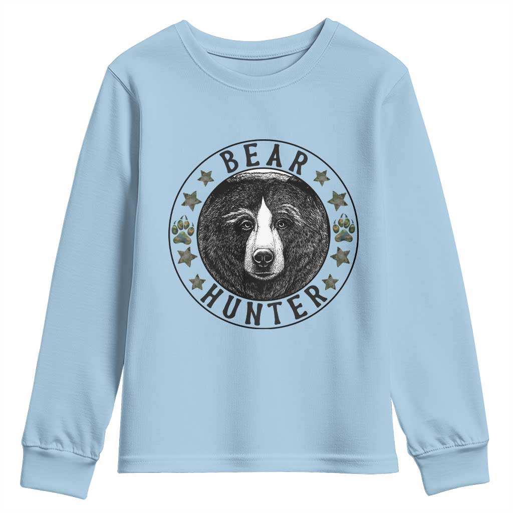 Bear Hunter Youth Sweatshirt Funny Hunting Season Gift - Wonder Print Shop