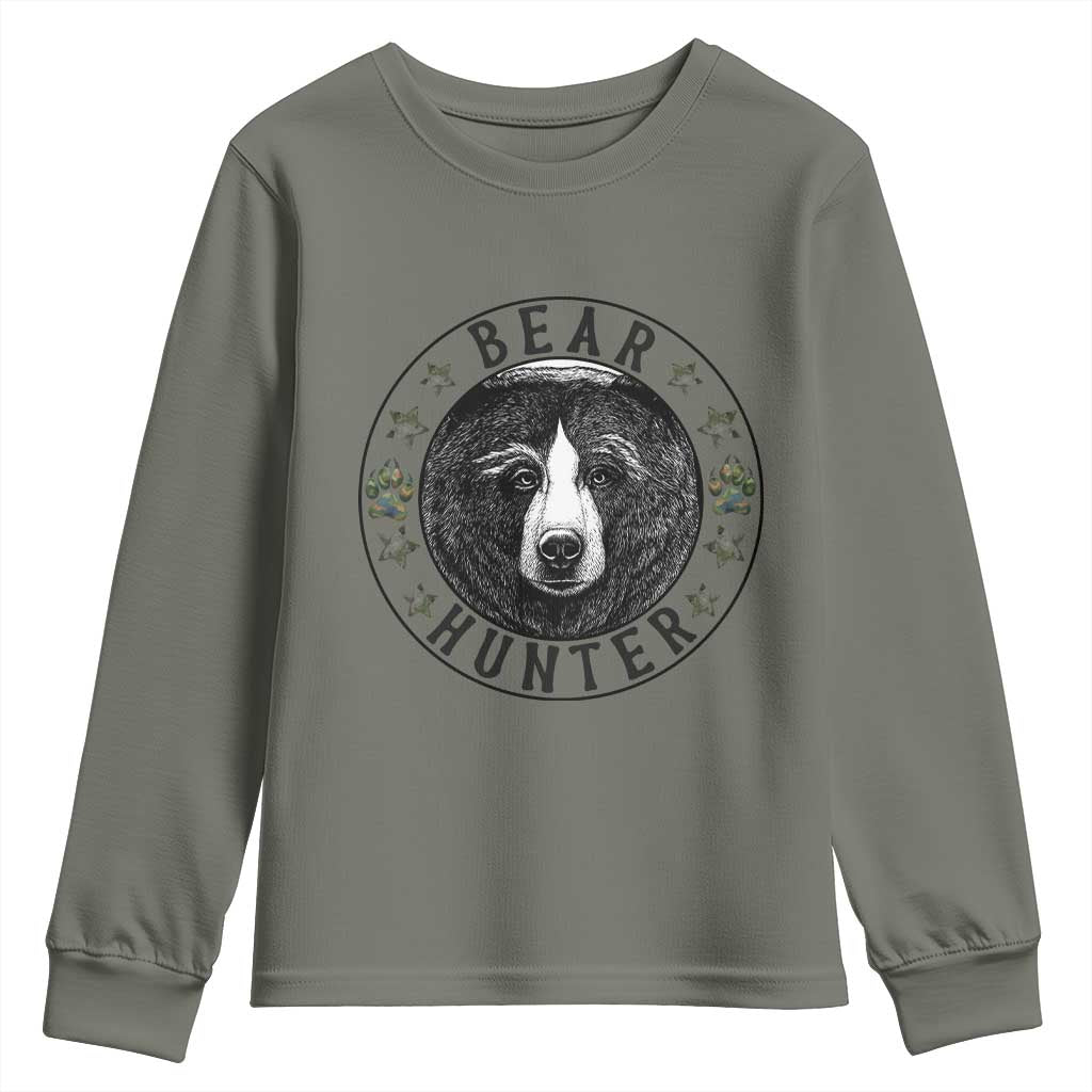 Bear Hunter Youth Sweatshirt Funny Hunting Season Gift - Wonder Print Shop