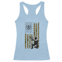 Bear Hunting Racerback Tank Top Camo American Flag Hunter Gift - Wonder Print Shop