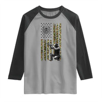 Bear Hunting Raglan Shirt Camo American Flag Hunter Gift - Wonder Print Shop