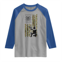 Bear Hunting Raglan Shirt Camo American Flag Hunter Gift - Wonder Print Shop