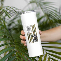 Bear Hunting Skinny Tumbler Camo American Flag Hunter Gift - Wonder Print Shop