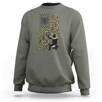 Bear Hunting Sweatshirt Camo American Flag Hunter Gift - Wonder Print Shop