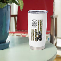 Bear Hunting Tumbler Cup Camo American Flag Hunter Gift - Wonder Print Shop