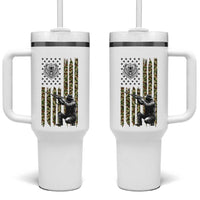 Bear Hunting Tumbler With Handle Camo American Flag Hunter Gift - Wonder Print Shop
