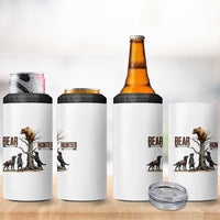 Bear Hunter 4 in 1 Can Cooler Tumbler Black Lab Retriever Funny Hunting Gift - Wonder Print Shop