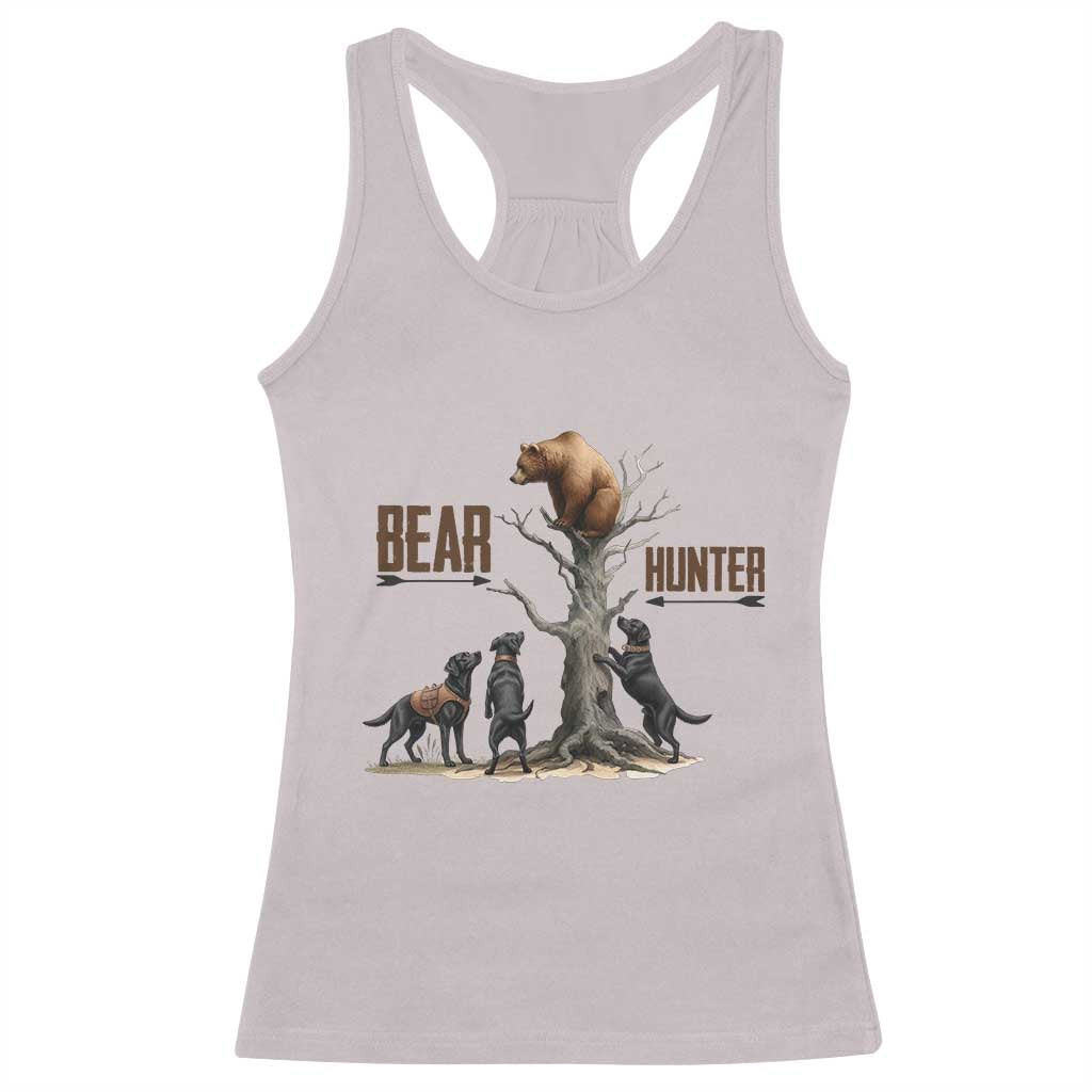 Bear Hunter Racerback Tank Top Black Lab Retriever Funny Hunting Gift - Wonder Print Shop