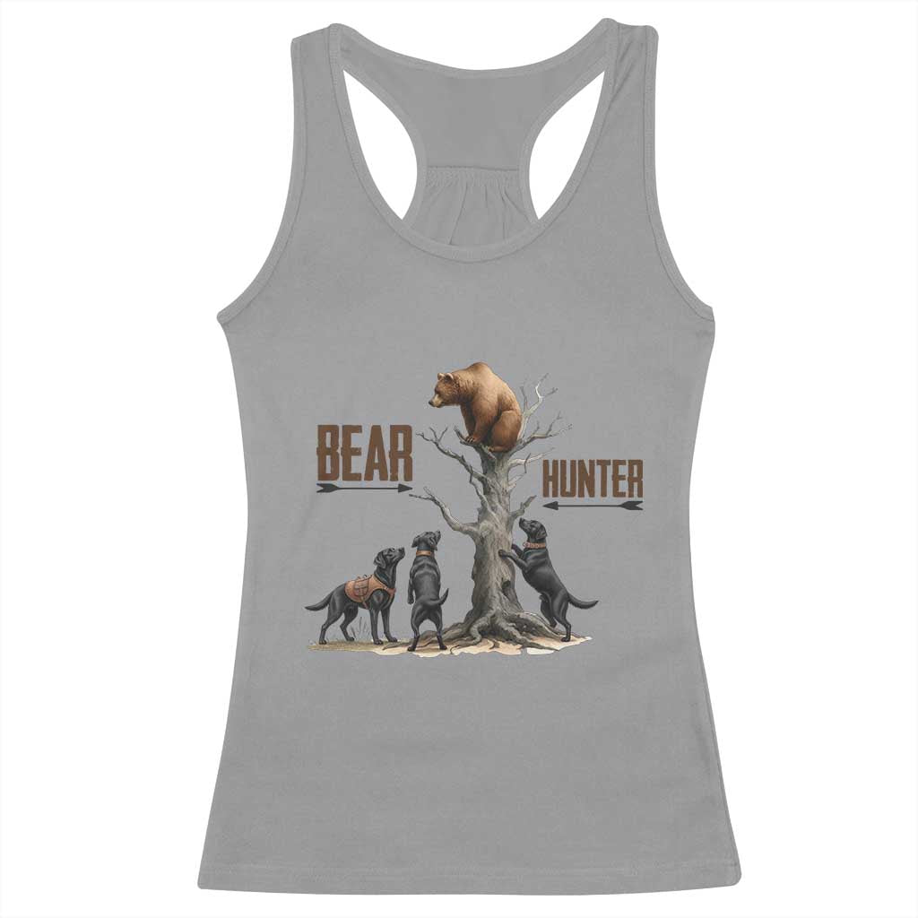 Bear Hunter Racerback Tank Top Black Lab Retriever Funny Hunting Gift - Wonder Print Shop