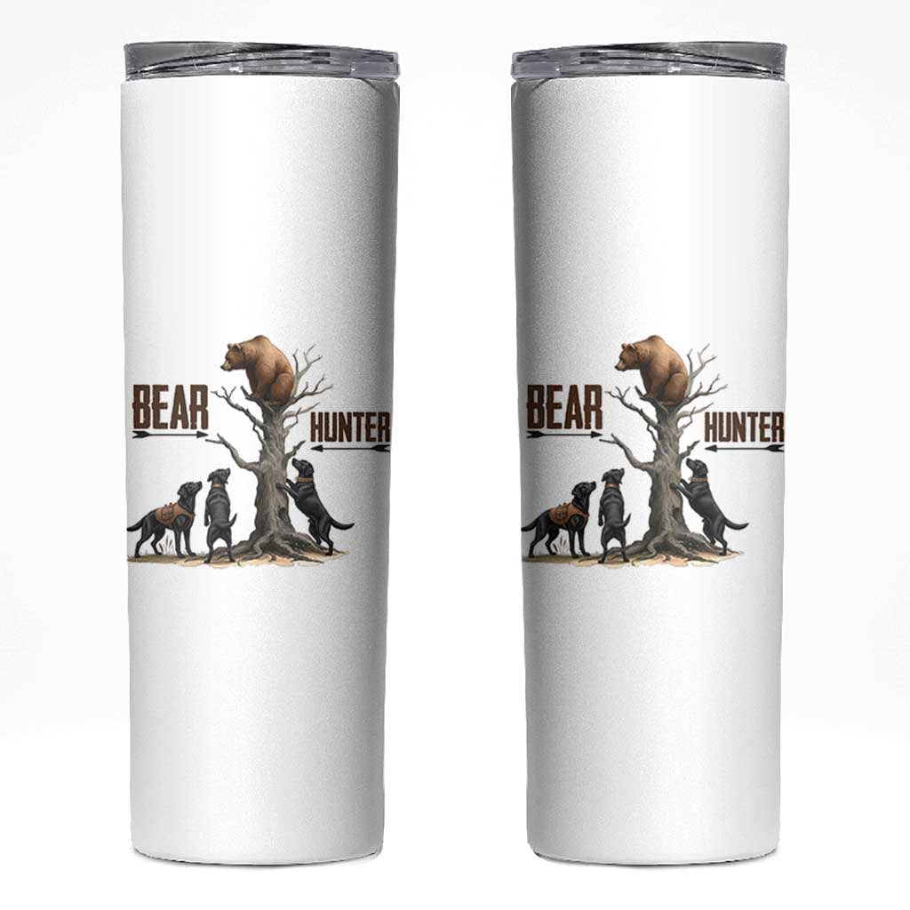 Bear Hunter Skinny Tumbler Black Lab Retriever Funny Hunting Gift - Wonder Print Shop
