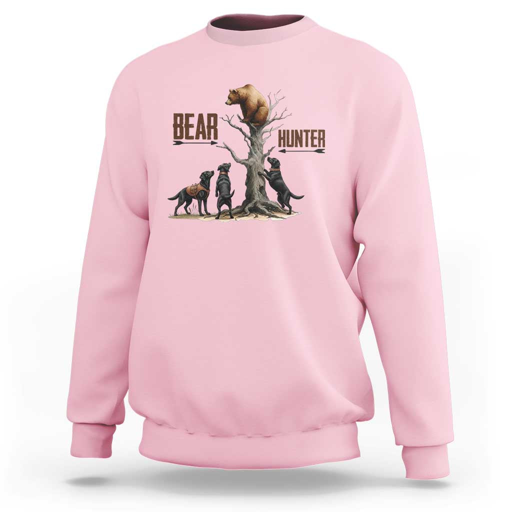 Bear Hunter Sweatshirt Black Lab Retriever Funny Hunting Gift - Wonder Print Shop