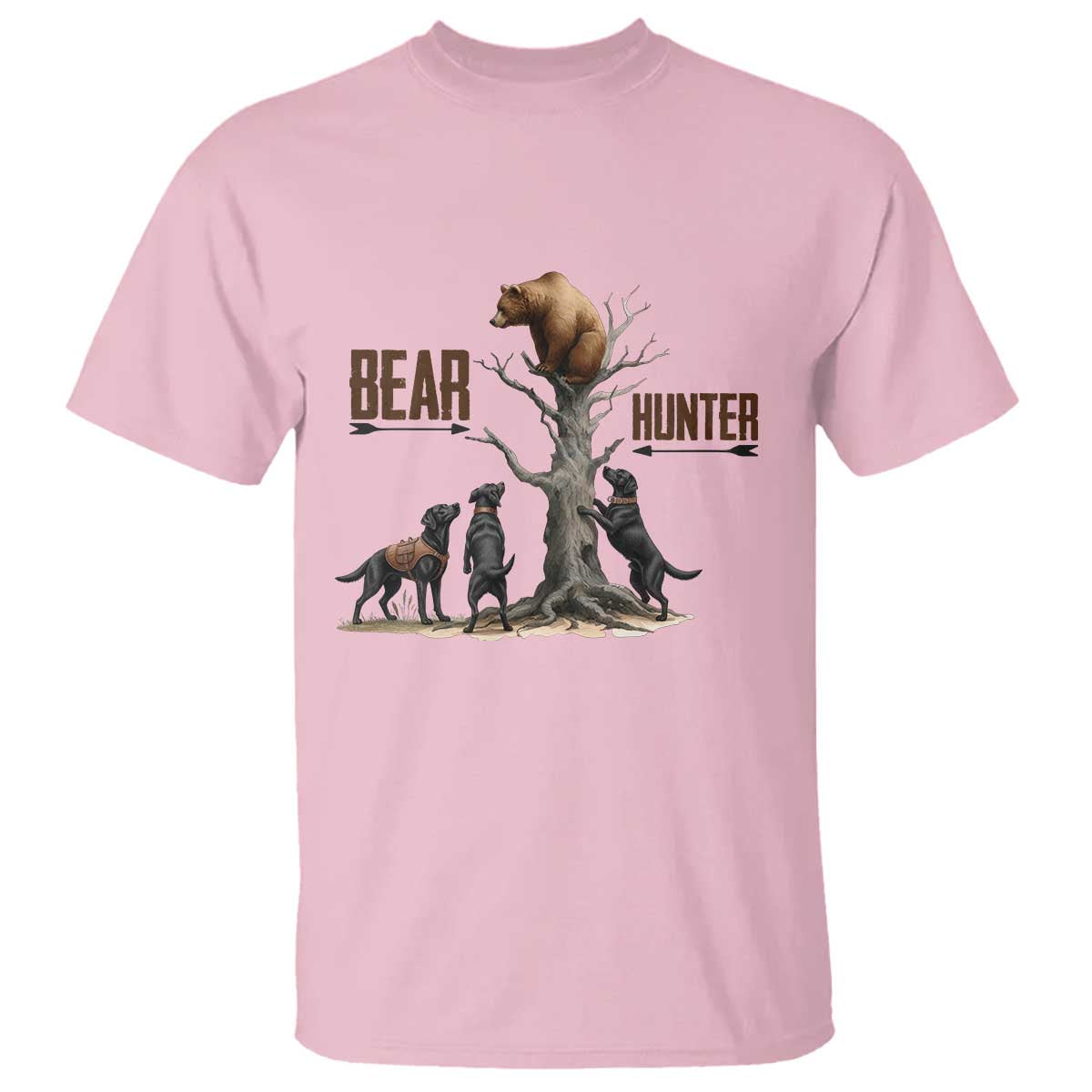 Bear Hunter T Shirt Black Lab Retriever Funny Hunting Gift - Wonder Print Shop