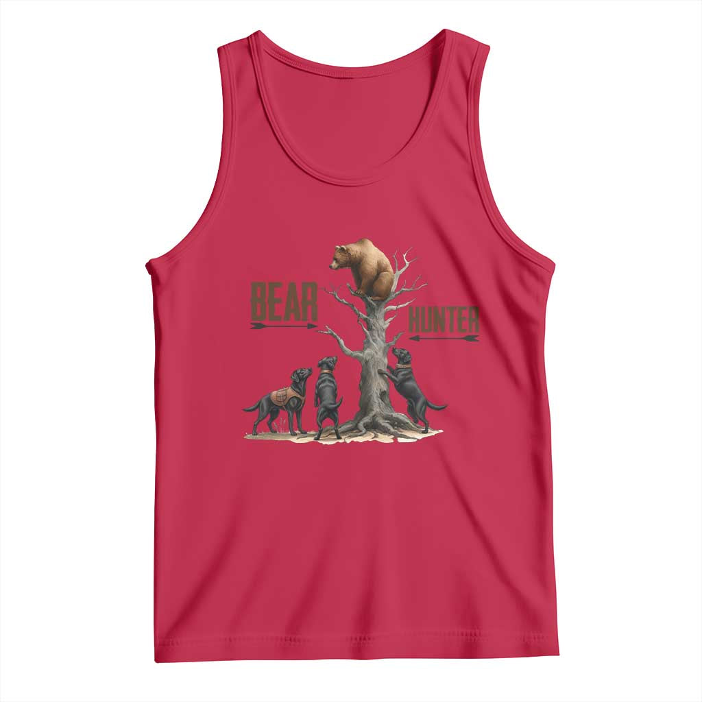 Bear Hunter Tank Top Black Lab Retriever Funny Hunting Gift - Wonder Print Shop