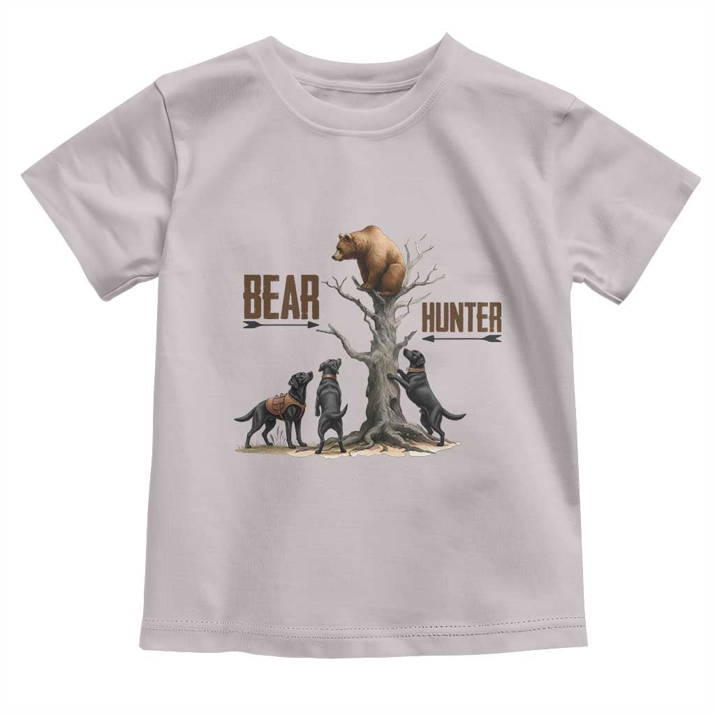 Bear Hunter Toddler T Shirt Black Lab Retriever Funny Hunting Gift - Wonder Print Shop