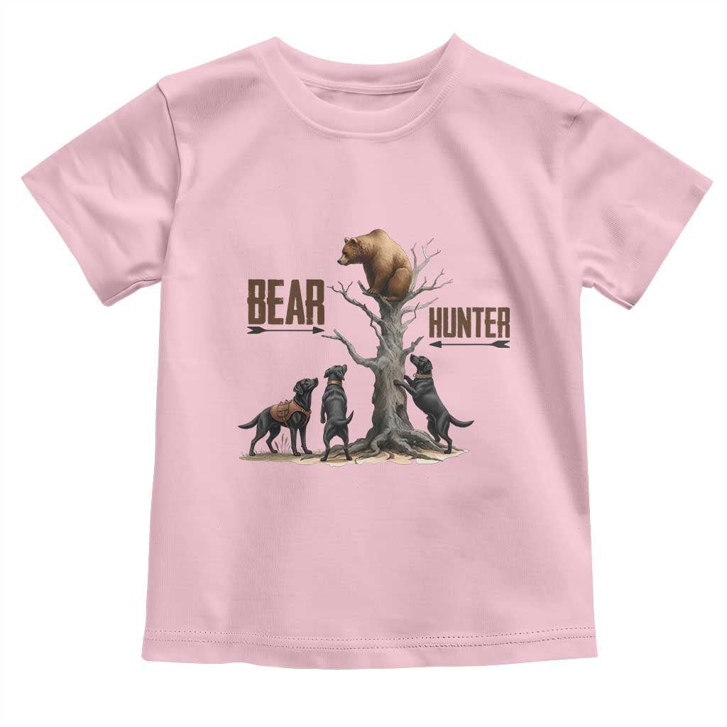 Bear Hunter Toddler T Shirt Black Lab Retriever Funny Hunting Gift - Wonder Print Shop