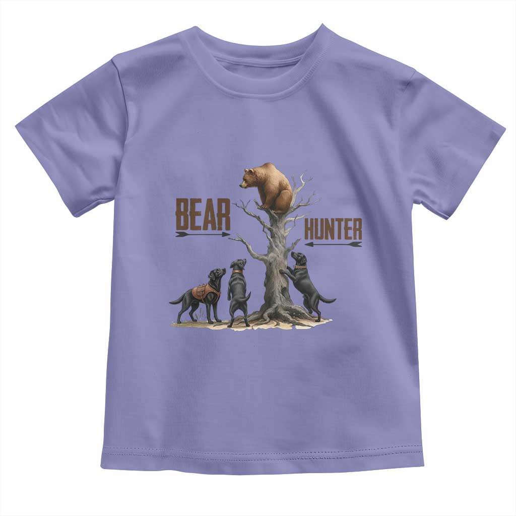 Bear Hunter Toddler T Shirt Black Lab Retriever Funny Hunting Gift - Wonder Print Shop