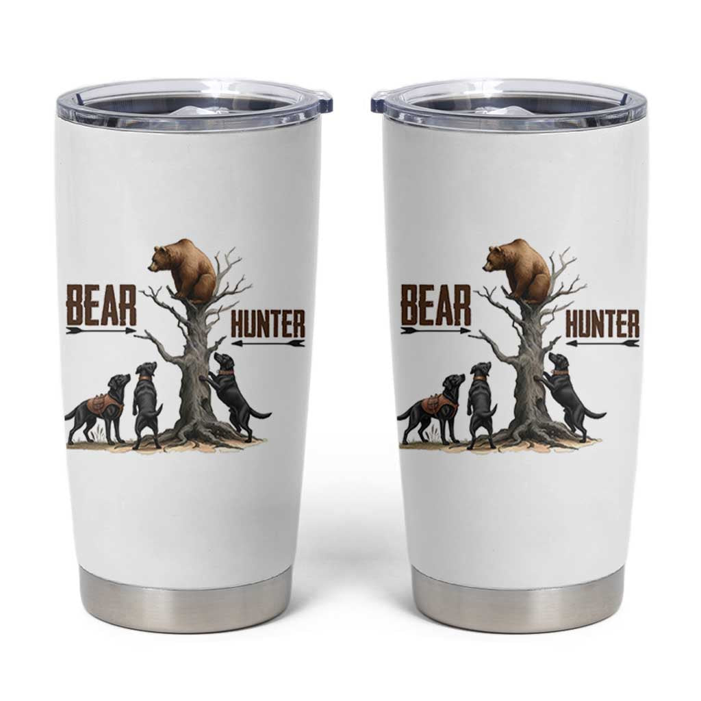 Bear Hunter Tumbler Cup Black Lab Retriever Funny Hunting Gift - Wonder Print Shop