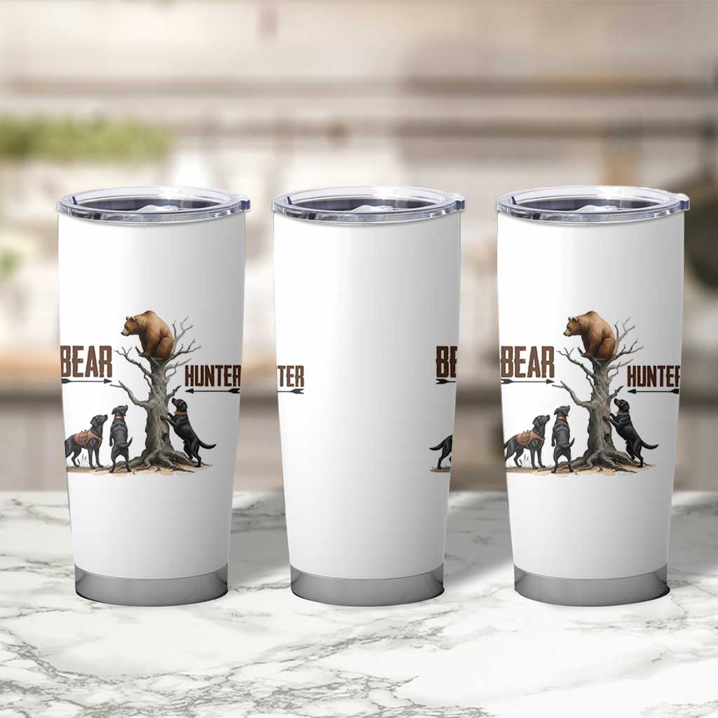 Bear Hunter Tumbler Cup Black Lab Retriever Funny Hunting Gift - Wonder Print Shop