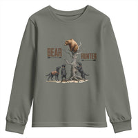 Bear Hunter Youth Sweatshirt Black Lab Retriever Funny Hunting Gift - Wonder Print Shop