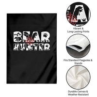 Bear Hunter Garden Flag Outdoor Adventure Gift - Wonder Print Shop