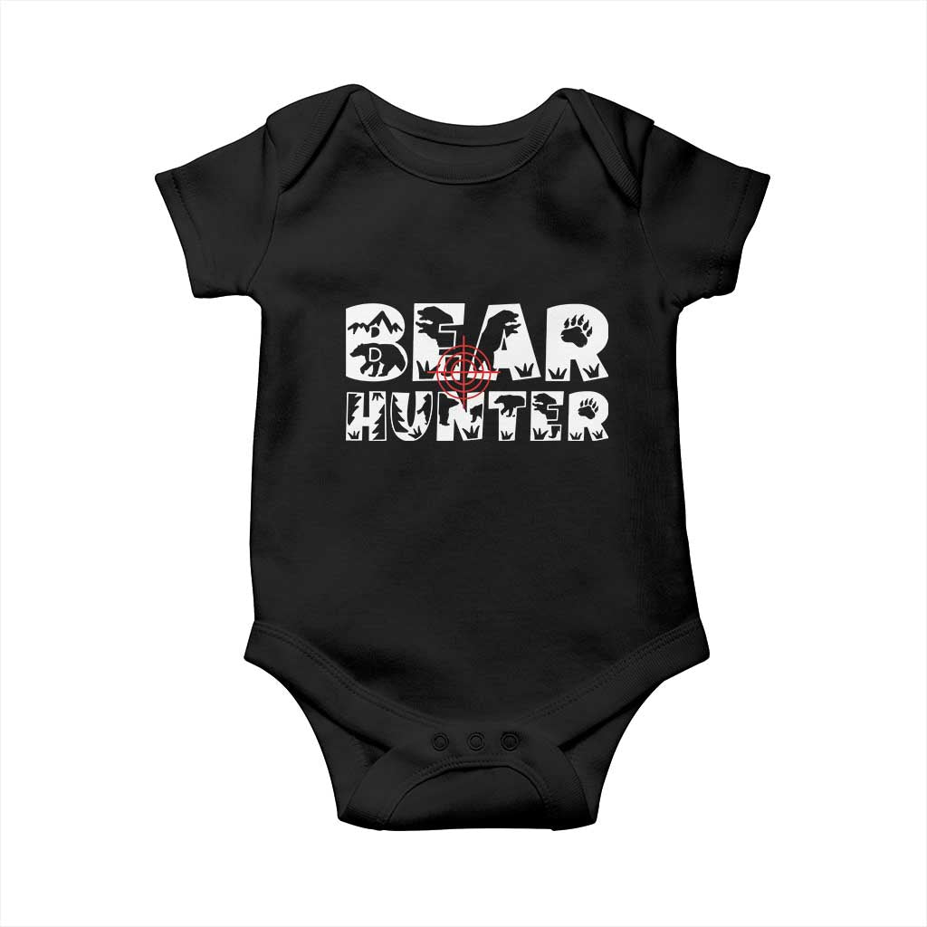Bear Hunter Baby Onesie Outdoor Adventure Gift - Wonder Print Shop