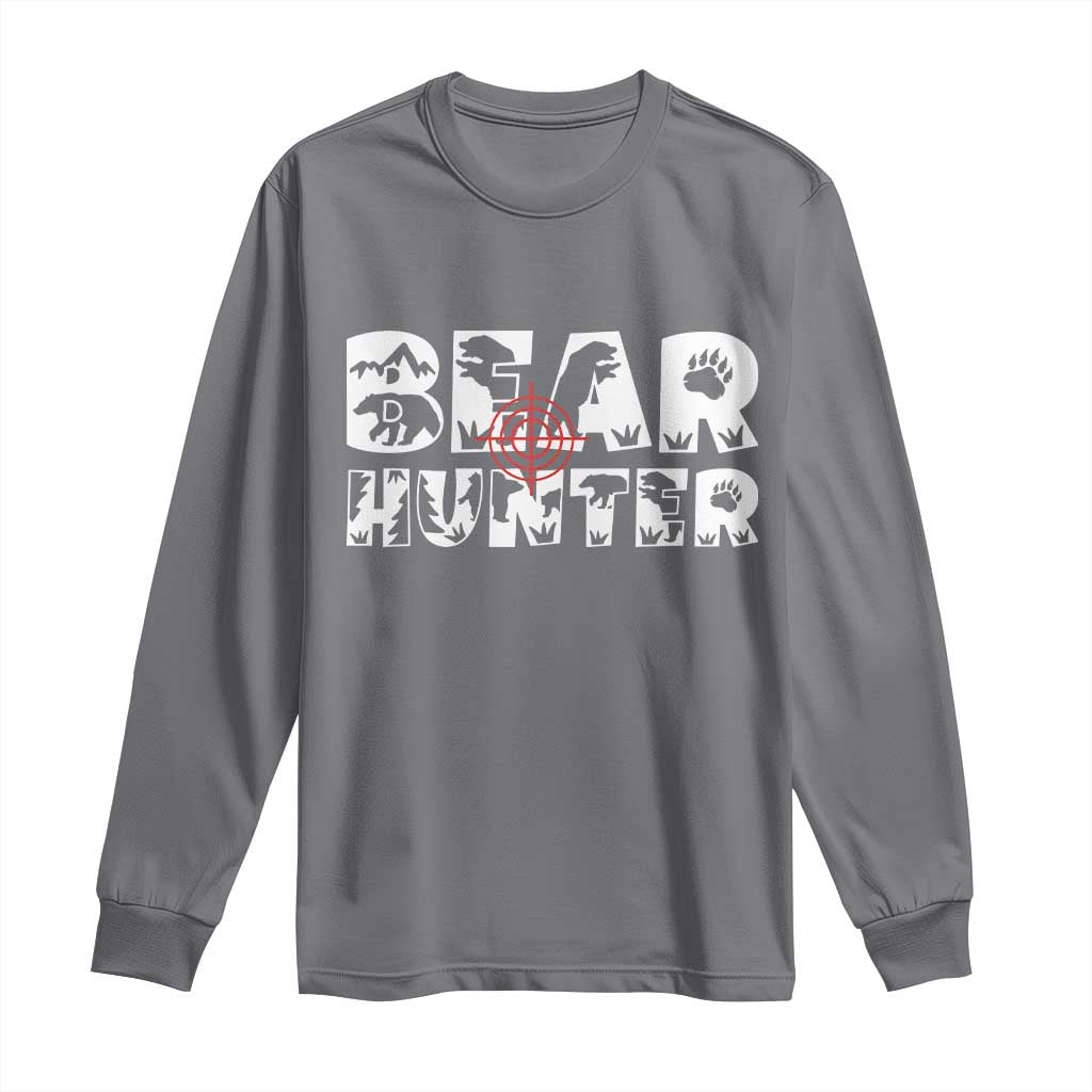 Bear Hunter Long Sleeve Shirt Outdoor Adventure Gift - Wonder Print Shop