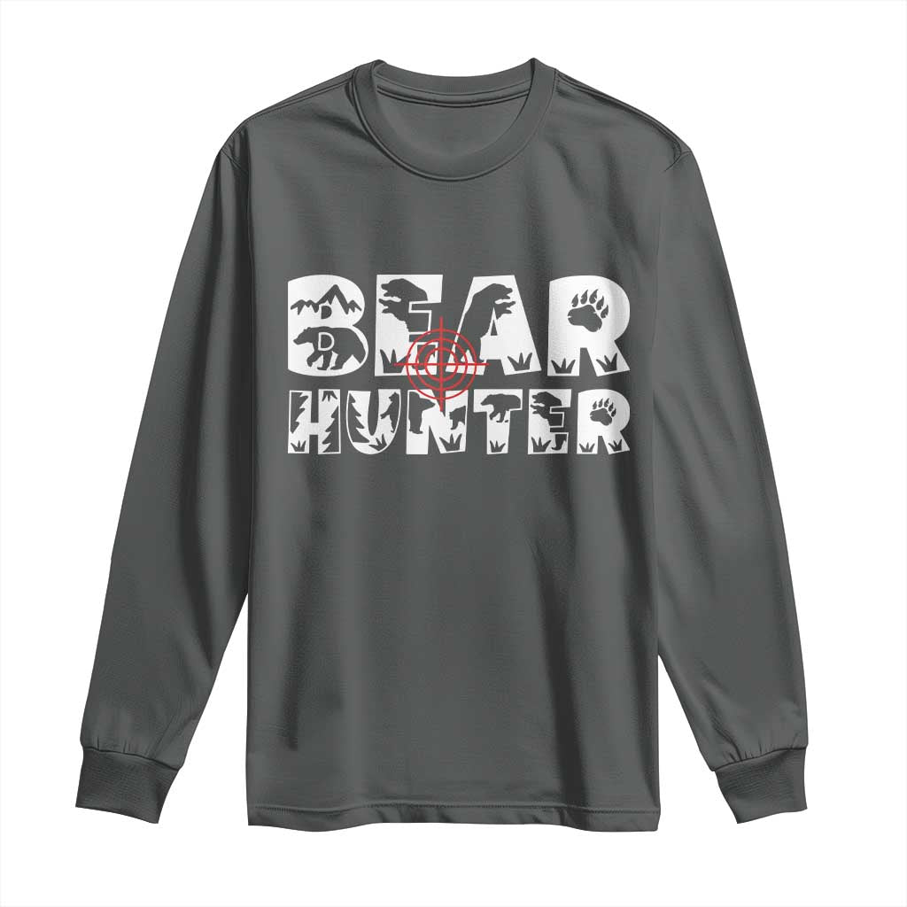 Bear Hunter Long Sleeve Shirt Outdoor Adventure Gift - Wonder Print Shop