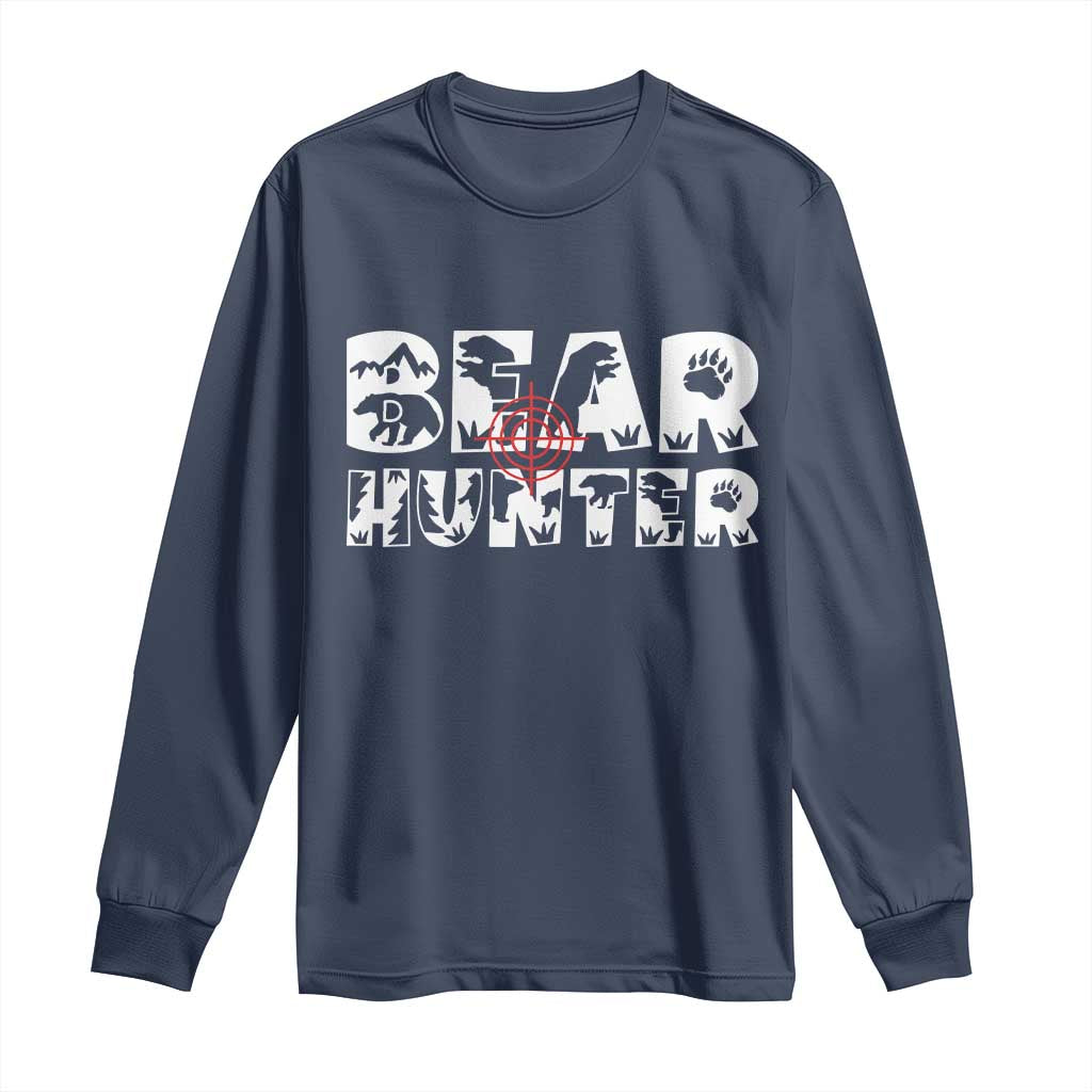 Bear Hunter Long Sleeve Shirt Outdoor Adventure Gift - Wonder Print Shop