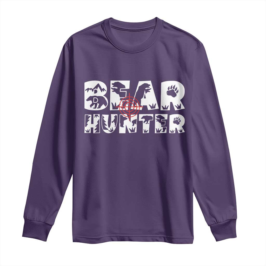 Bear Hunter Long Sleeve Shirt Outdoor Adventure Gift - Wonder Print Shop