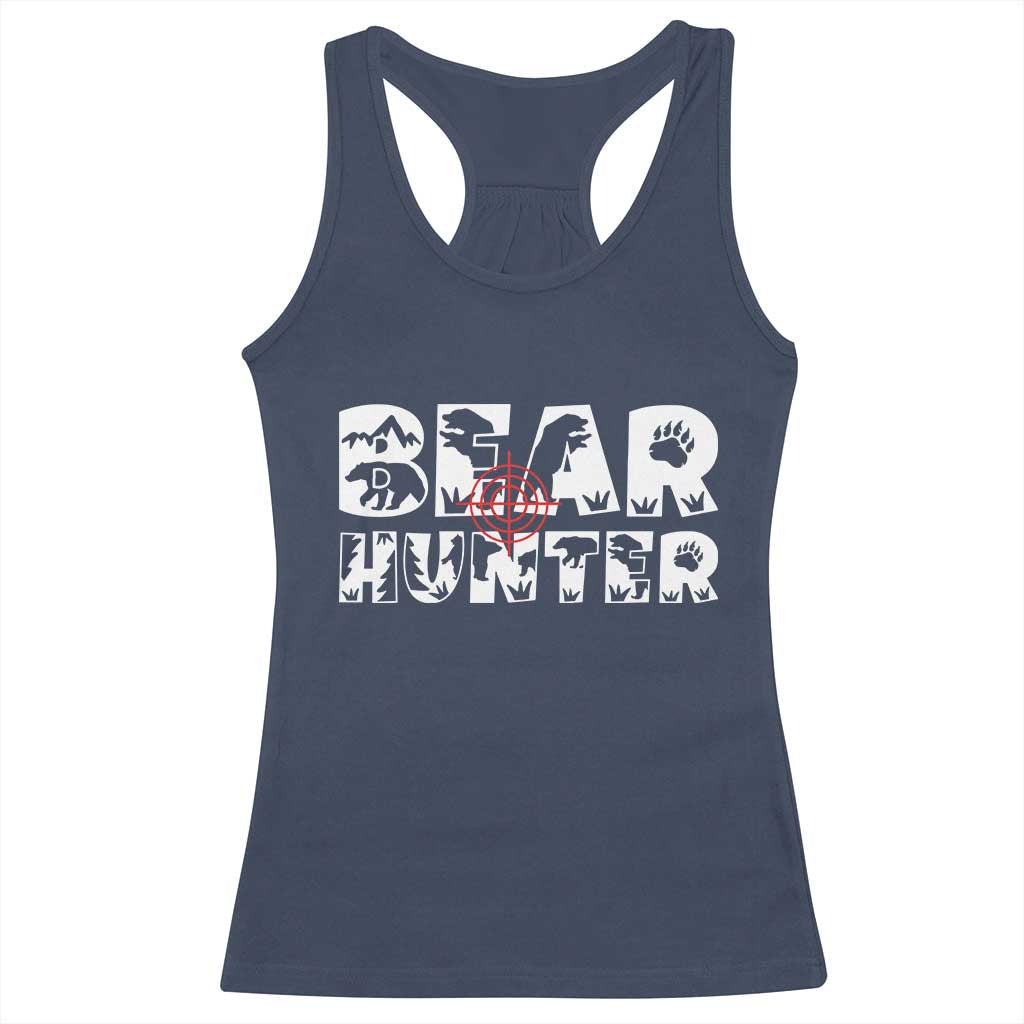 Bear Hunter Racerback Tank Top Outdoor Adventure Gift - Wonder Print Shop