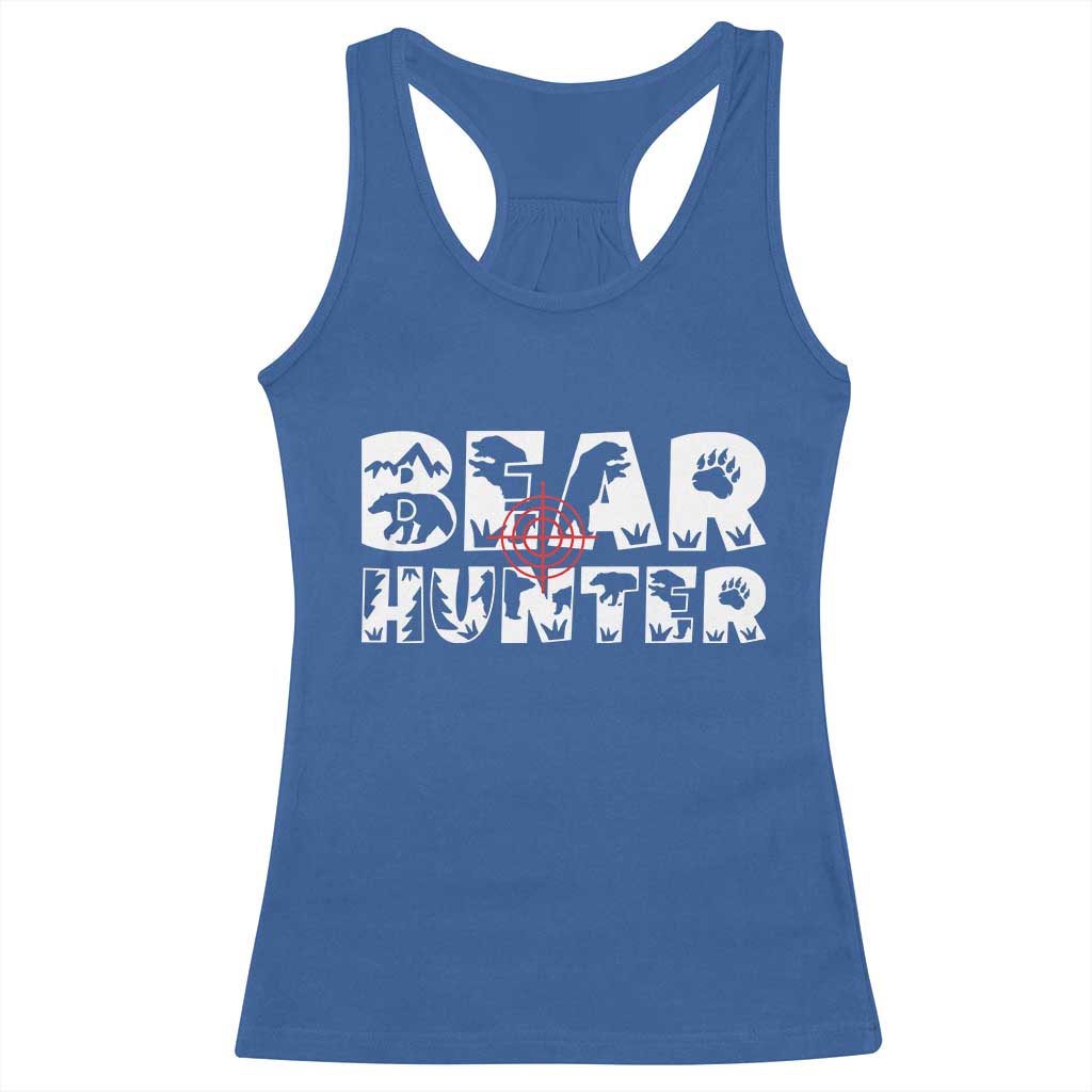 Bear Hunter Racerback Tank Top Outdoor Adventure Gift - Wonder Print Shop