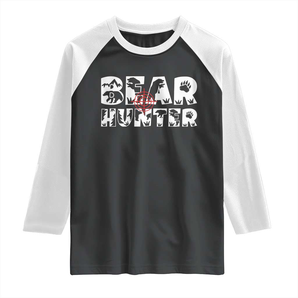 Bear Hunter Raglan Shirt Outdoor Adventure Gift - Wonder Print Shop