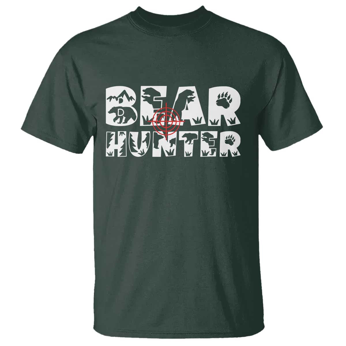 Bear Hunter T Shirt Outdoor Adventure Gift - Wonder Print Shop
