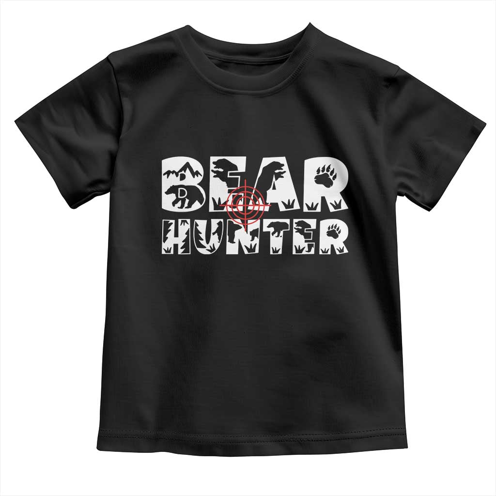 Bear Hunter Toddler T Shirt Outdoor Adventure Gift - Wonder Print Shop