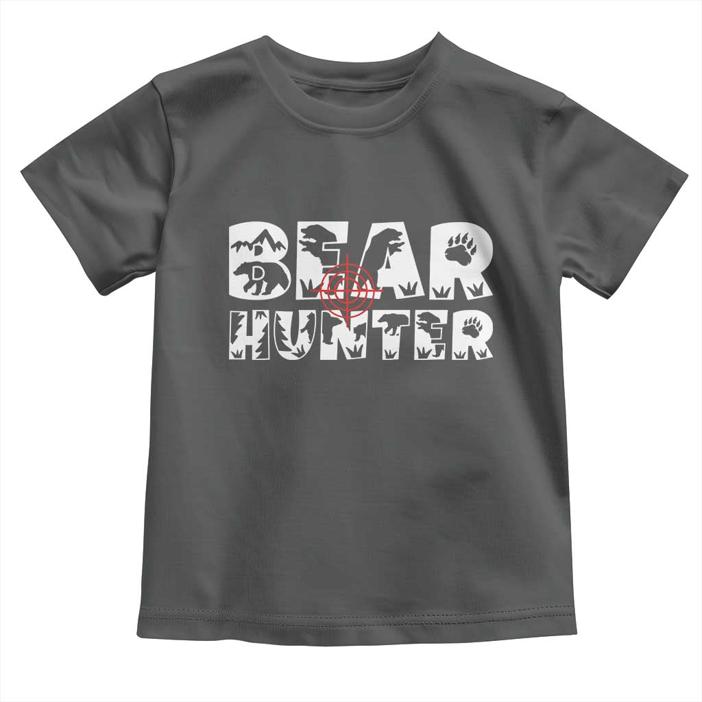 Bear Hunter Toddler T Shirt Outdoor Adventure Gift - Wonder Print Shop