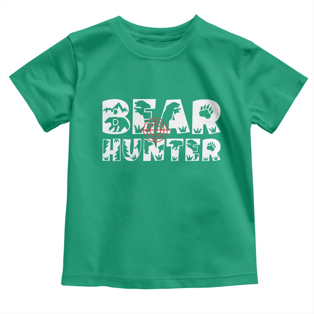 Bear Hunter Toddler T Shirt Outdoor Adventure Gift - Wonder Print Shop